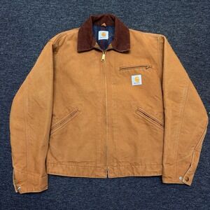Vintage Carhartt J01 Detroit Jacket Brown Size 38 Small USA Made Cropped Fit J97